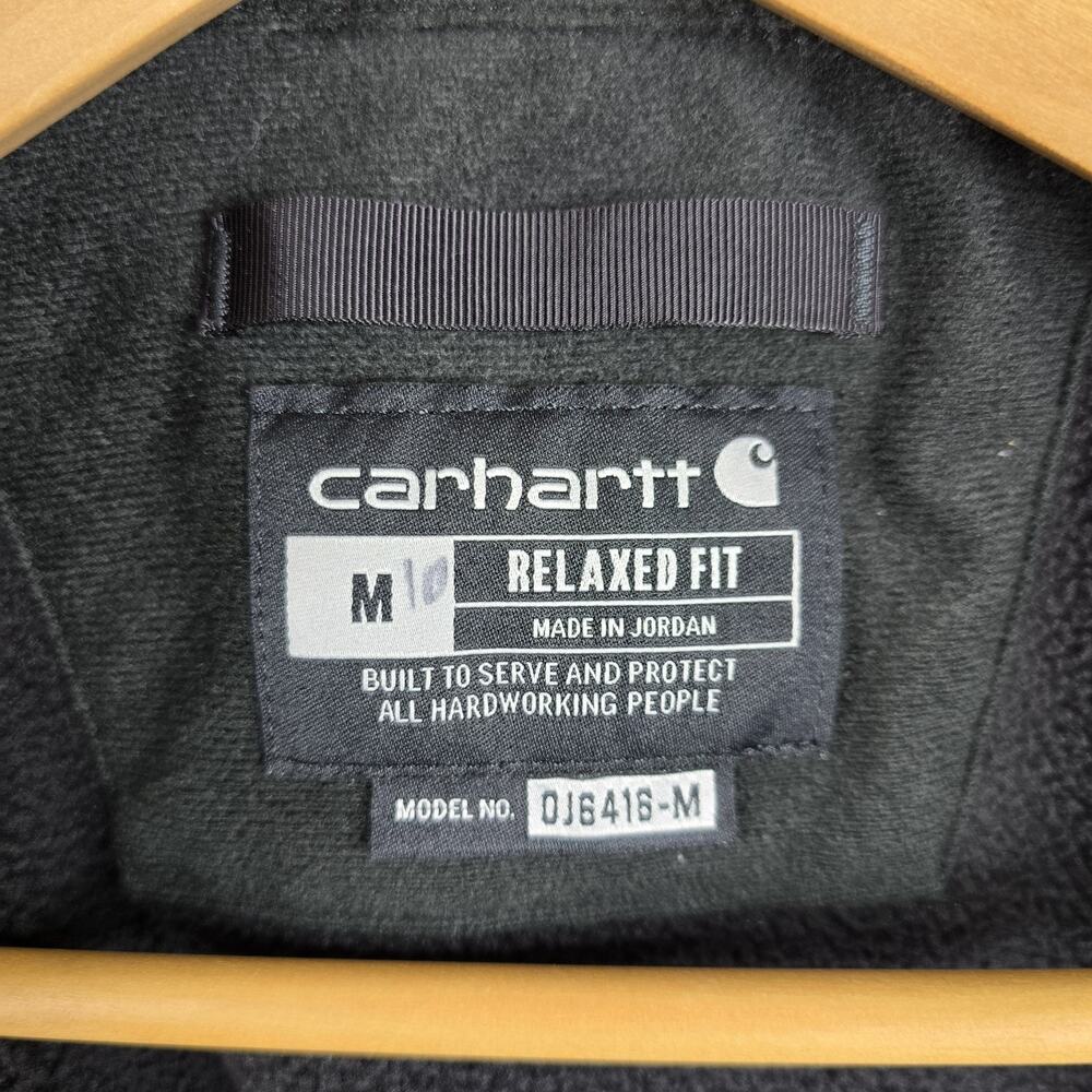 Carhartt Men’s Full Zip Fleece Jacket Sherpa Fleece Black Medium Relaxed Fit - Picture 7 of 13